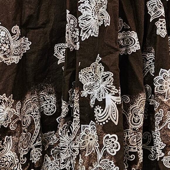 Apt 9 Women's Size 10 Brown‎ Paisley Floral Midi Skirt - Picture 6 of 7